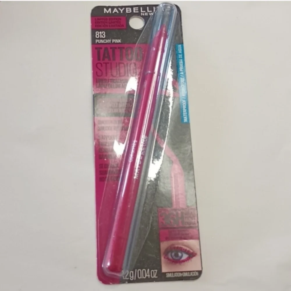 25 x MAYBELLINE Tattoo Studio Eyeliner, 36 HR 813 Punchy Pink BULK BUNDLE